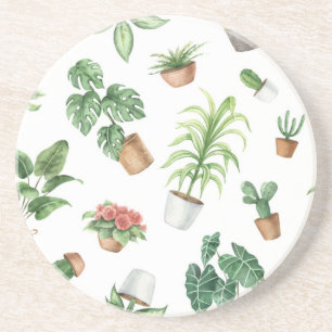 Dessous De Verre En Grès motif plante