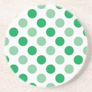 Dessous De Verre En Grès Motif pois vert