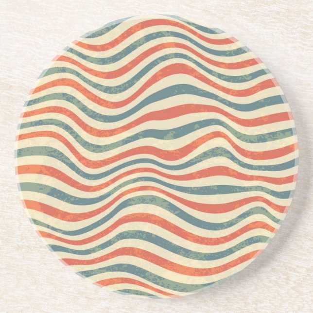 Dessous De Verre En Grès Motif rayé (Devant)
