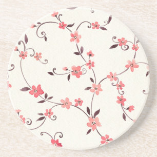 Dessous De Verre En Grès Motif sans couture d'aquarelle avec le ressort
