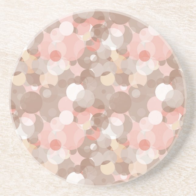 Dessous De Verre En Grès Motif simple - cercles (Devant)