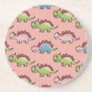 Dessous De Verre En Grès Motif transparent de dinosaure mignon
