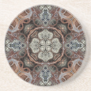 Dessous De Verre En Grès Motif vintage géométrique Art nouveau