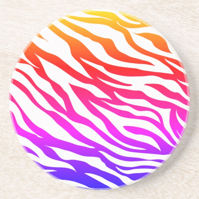 Dessous De Verre En Grès Motif Zebra Multicoloured Skin Stripes-22164 (Devant)