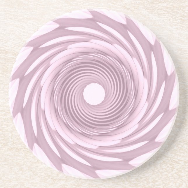 Dessous De Verre En Grès Mouvement giratoire mauve abstrait (Devant)