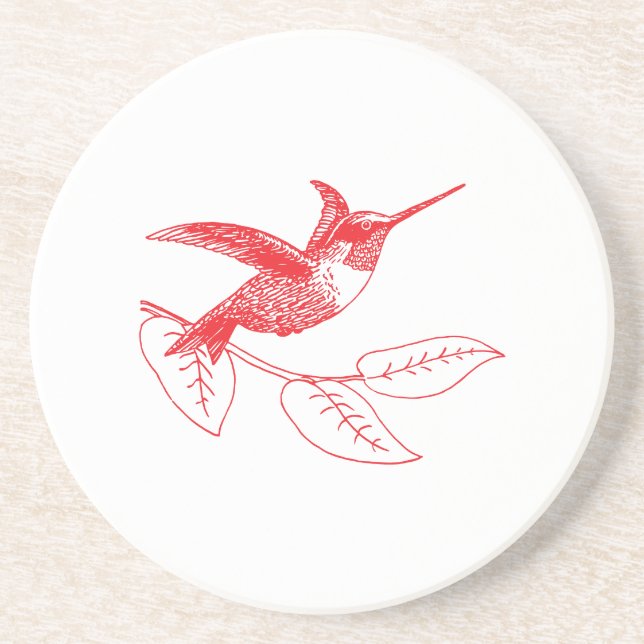 Dessous De Verre En Grès Mug de café colibri (Devant)