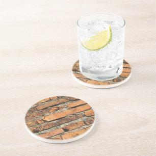 Dessous De Verre En Grès Mur en briques antique