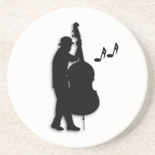 Dessous De Verre En Grès Musicien du bassiste