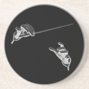 Dessous De Verre En Grès Musique vintage, mains du chef avec un Baton