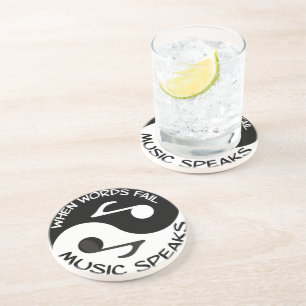 Dessous De Verre En Grès Musique Yin yang