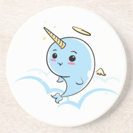 Dessous De Verre En Grès Narwhal Angel Cutie