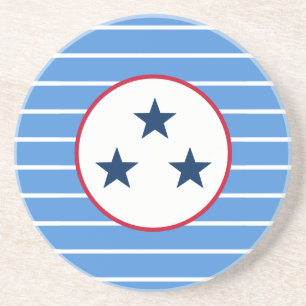 Dessous De Verre En Grès Nashville, Tennessee Volunteer State Tri-Star