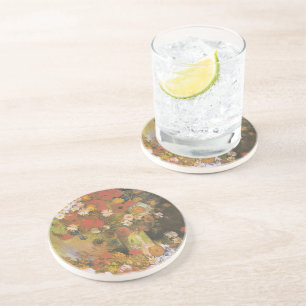 Dessous De Verre En Grès Nature morte florale de Van Gogh Coquelicots rouge