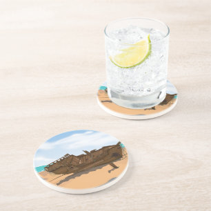 Dessous De Verre En Grès Naufrage Échoué