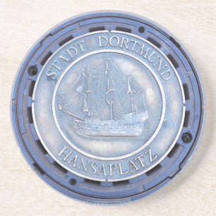 Dessous De Verre En Grès Nautique manhole couvercle navire allemand