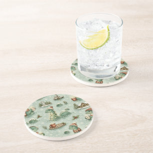 Dessous De Verre En Grès Nessie de Noël Monstre du Loch Ness Confortable Cr