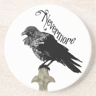 Dessous De Verre En Grès Nevermore Raven