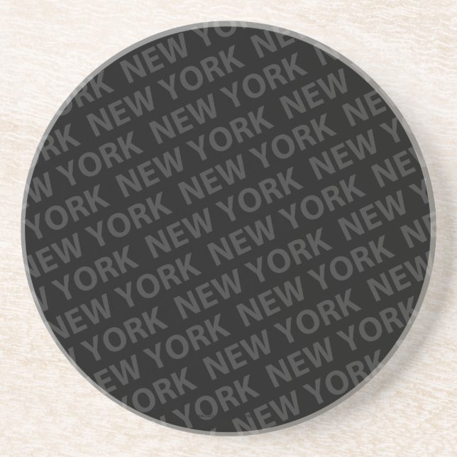 Dessous De Verre En Grès New York Motif gris foncé (Devant)