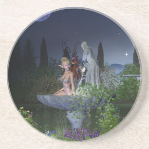 Dessous De Verre En Grès Nightime Garden Fairy