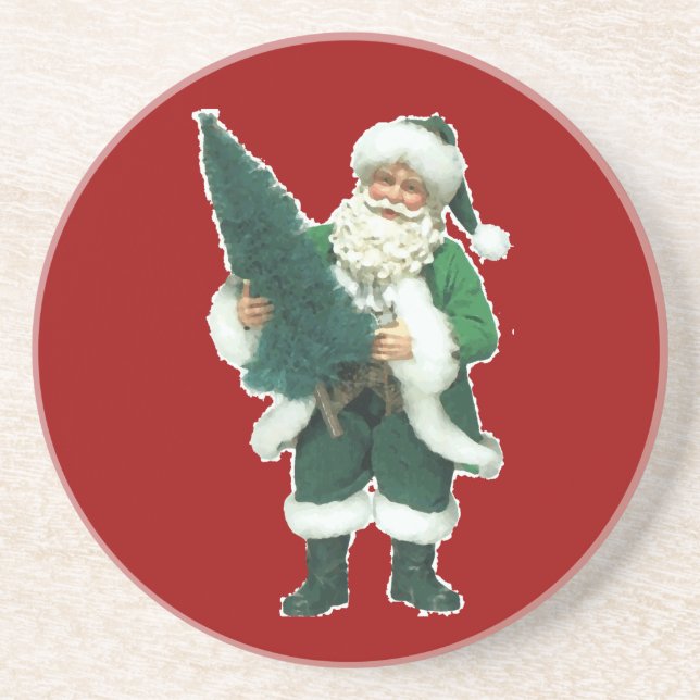 Dessous De Verre En Grès Noël irlandais le père noël (Devant)