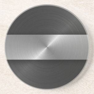 Dessous De Verre En Grès Noir et acier