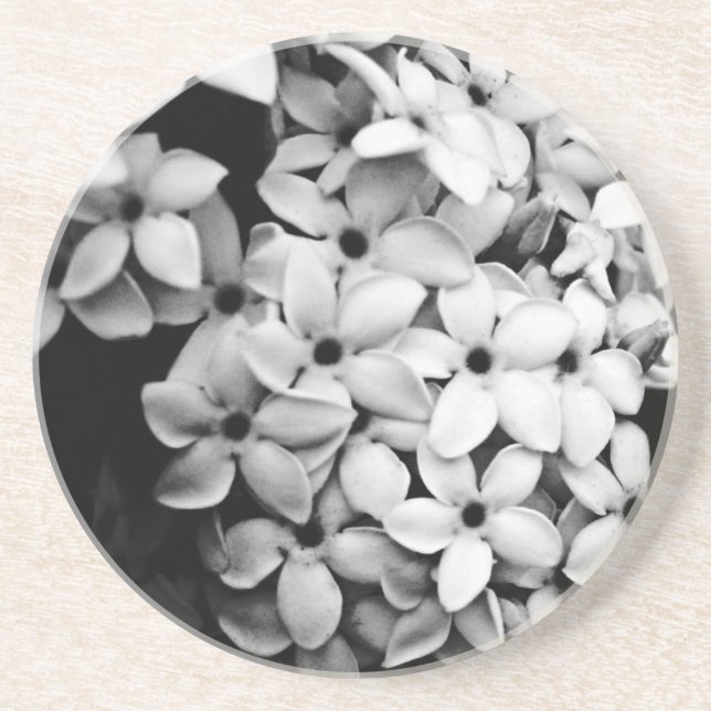 Dessous De Verre En Grès Noir et blanc (Devant)