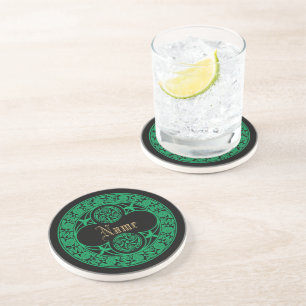Dessous De Verre En Grès Nom personnalisé irlandais celtique