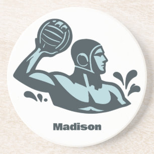 Dessous De Verre En Grès Nom personnalisé Water Polo