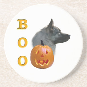 Dessous De Verre En Grès Norvégien Elkhound Halloween Boo