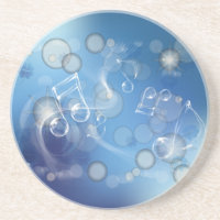 Notes musicales en verre d'Imaginaire