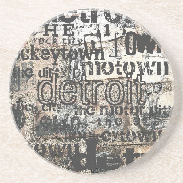 Dessous De Verre En Grès Notre Detroit (Devant)