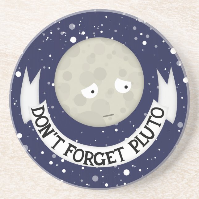 Dessous De Verre En Grès N'oubliez pas Pluton (Devant)