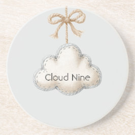 Dessous De Verre En Grès Nuage pâle bleu neuf