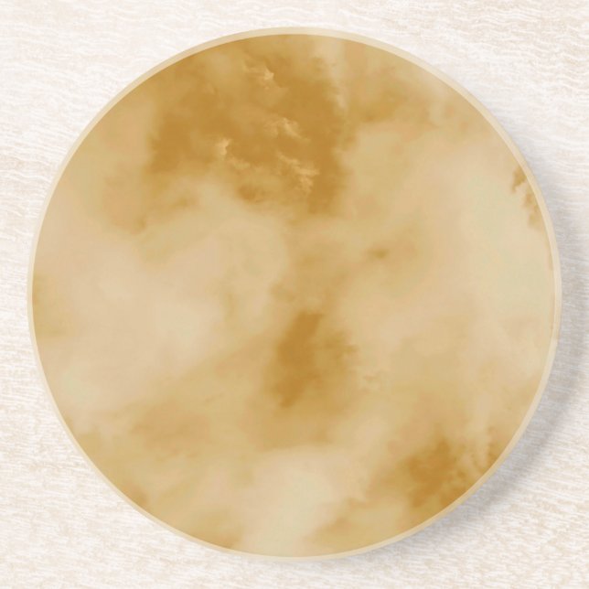 Dessous De Verre En Grès Nuages jaunes (Devant)