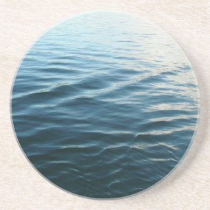 Dessous De Verre En Grès Nuances d'eau bleue Photographie de la nature Abst