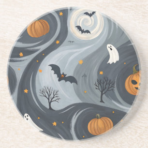 Dessous De Verre En Grès Nuit de la mort d'Halloween