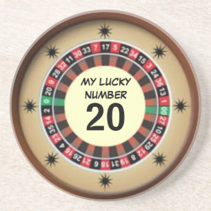Dessous De Verre En Grès Numéro de roulette Lucky Roulette