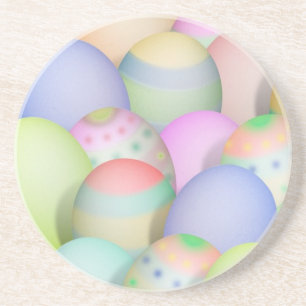 Dessous De Verre En Grès OEufs de Pâques colorés Arrière - plan