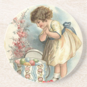 Dessous De Verre En Grès oeufs de pâques victoriens