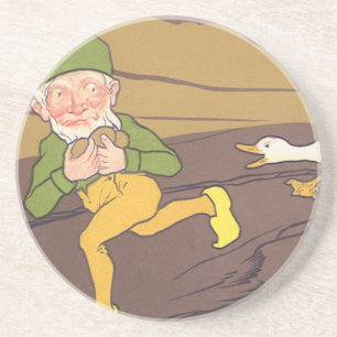 Dessous De Verre En Grès Oie fable de l'Aesope vintage qui a pondu l'Oeuf d