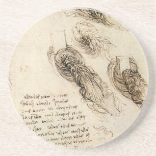 Dessous De Verre En Grès Old Man and Water Sketch par Leonardo da Vinci