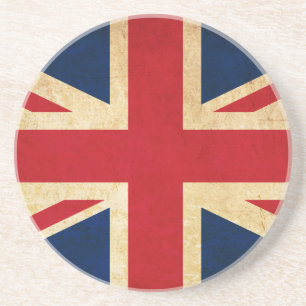 Dessous De Verre En Grès Old Vintage Grunge United Kingdom Flag Union