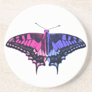 Dessous De Verre En Grès Omnisexual Pride Flag Swallowtail Butterfly