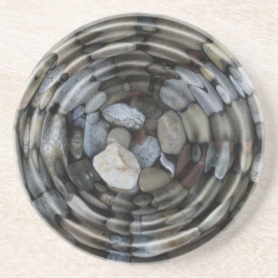 Dessous De Verre En Grès Ondes et galets