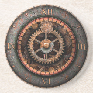 Dessous De Verre En Grès Opus Posh Steampunk Gears