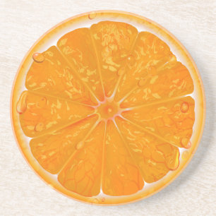 DESSOUS DE VERRE EN GRÈS ORANGE 6