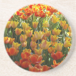 Dessous De Verre En Grès Orange-&-Yelow-Tulips.jpg