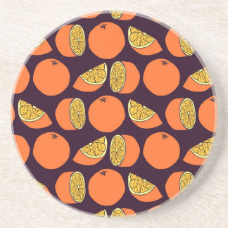 Dessous De Verre En Grès Oranges sans couture motif, texture vintage.