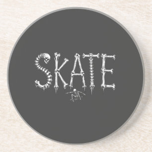 Dessous De Verre En Grès Os squelette de skate