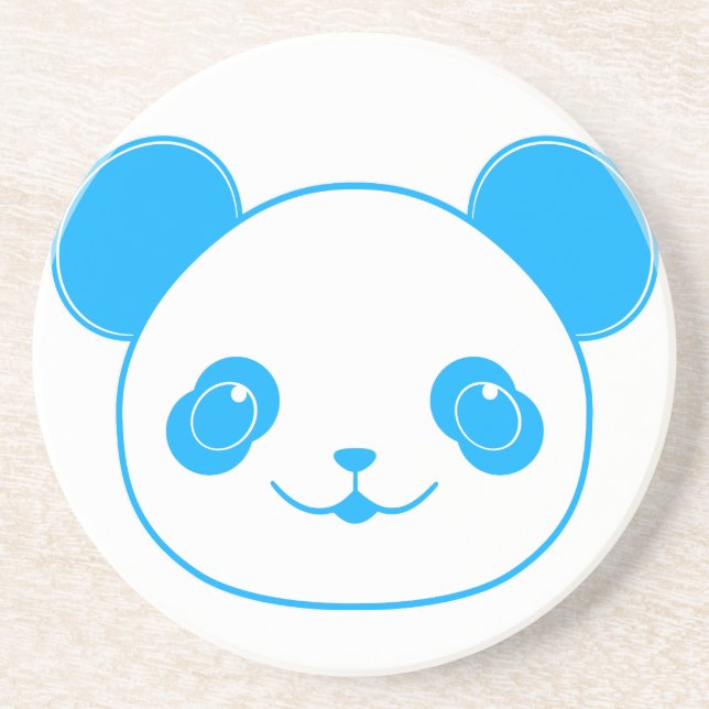 Dessous De Verre En Grès Ours bleu Kawaii Panda (Devant)